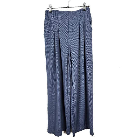 HALARA Blue/Gray Wide Leg Pants High-Waisted Flowy - Picture 2 of 5